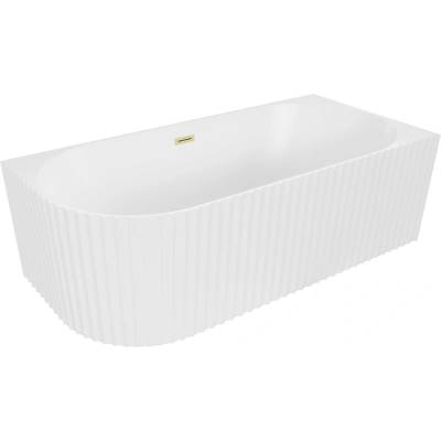 Mexen Gia свободностояща ъглова вана с оребрена структура, дясна 150 x 75 см, (52701507501P-55)