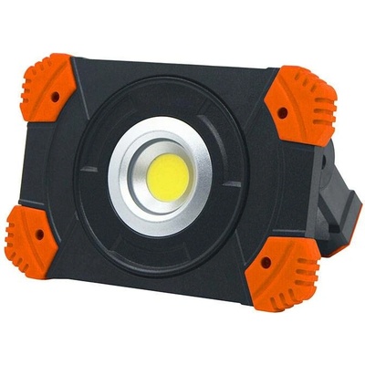 Solight LED reflektor 10W, přenosný, nabíjecí, 1000lm, oranžovo-černý