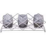 Eurolamp Свещник 33x10x11 см, лъскав хром (EU0755)