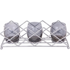 Eurolamp Свещник 33x10x11 см, лъскав хром (EU0755)