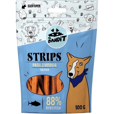 VetExpert Mr. Bandit STRIPS Salmon fish strips - лакомство за куче, ленти от сьомга 500 гр - Полша