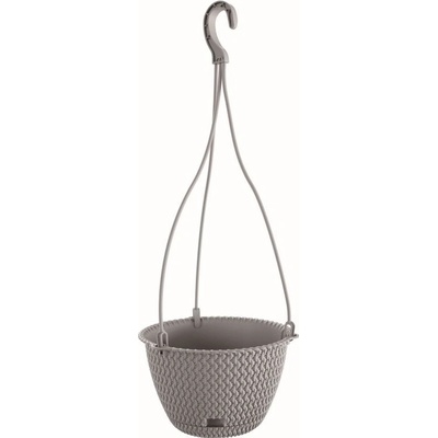 PROSPERPLAST Kvetináč závesný SPLOFY ROUND W sivý kameň 23cm