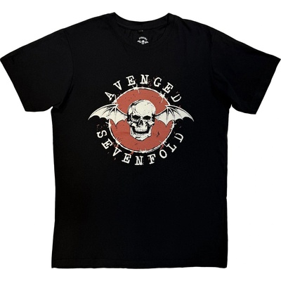 Avenged Sevenfold Deathbat Red Circle Carbon Black M Риза (ASCBN48MB02)