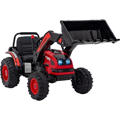 Joko elektrický Traktor Pushdozer s Predným Nakladačom červená