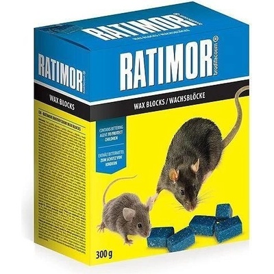 Unichem Návnada Ratimor Brodifacoum wax blocks parafínové kocky 300 g