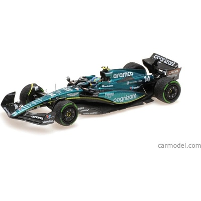 Minichamps Aston martin F1 Amr23 Team Aramco Cognizant N 14 2nd Dutch GP 2023 Fernando Alonso Zelená 1:43