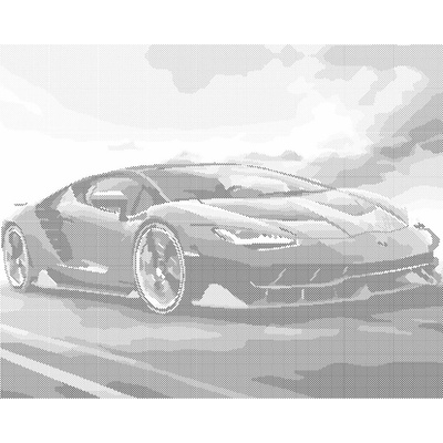 ZUTY Bodkovanie - LAMBORGHINI Rámovanie: vypnuté plátno na rám, Rozmer: 40x50 cm