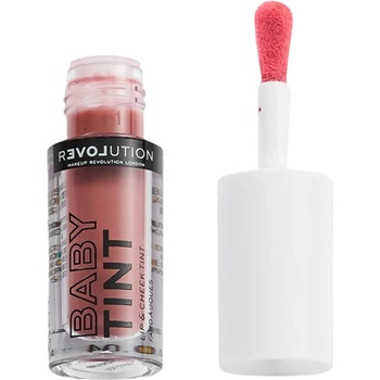 Revolution Beauty Течен руж и гланц за устни Baby Tint, Blush, 1.4 ml