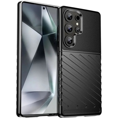 HQWear Thunder Case Samsung Galaxy S25 Ultra Silicone Armored Case - черен (5907769368257)