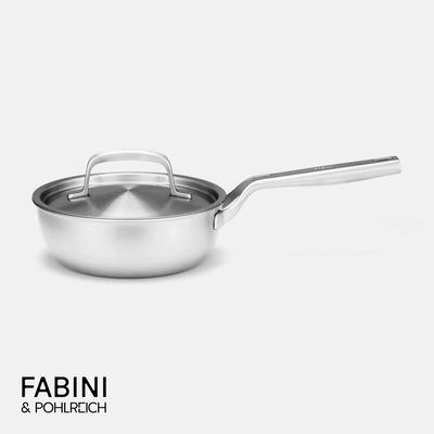 Kónický rendlík FABINI & Pohlreich, 20 cm (1,5 l) - Nerezový rendlík z pětivrstvé nerezové oceli s poklicí