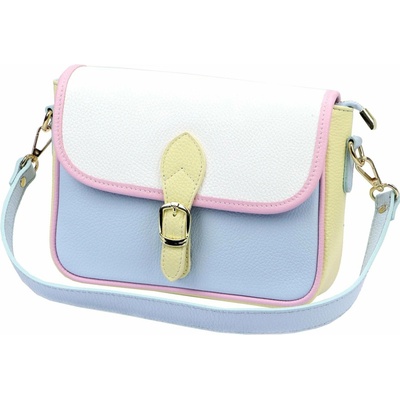 Luka dámska kožená crossbody kabelka modrá na rameno 25-036
