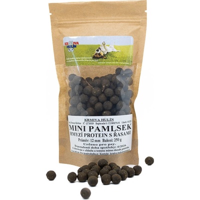 Hulín Pamlsek MINI kuličky Hmyzí protein s řasami 12 mm 250 g