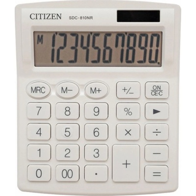 Citizen calculator Citizen calculator SDC810NRWHE, bílá, stolní, 10 míst, duální napájení