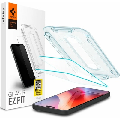 Spigen Glass tR EZ Fit 2 Pack, transparency - iPhone 15 AGL06903 – Zboží Živě