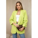 Sako 9709 s elegantnou klopou Zelená tmavo