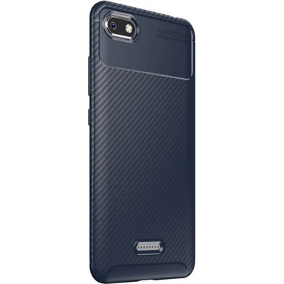 Pouzdro JustKing ochranné s texturou karbonovéch vláken Xiaomi Redmi 6 - modré