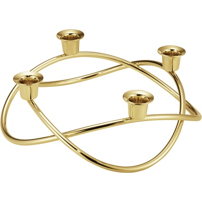 Georg Jensen Pozlacený adventní svícen Season, zlatá barva, kov
