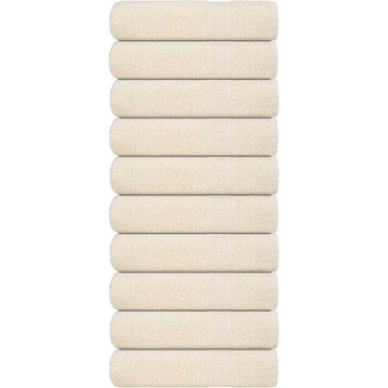 vidaXL Кърпи за ръце 10 бр кремав 50x100см 360 gsm 100% памук (137000)