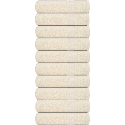 vidaXL Кърпи за ръце FROGN 10 бр. кремави 50x100 см 360 г/м2 (137000)