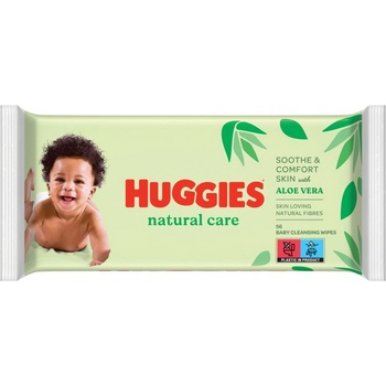 Huggies Бебешки мокри кърпички Huggies - Natural Care, 56 броя (5029053550152)
