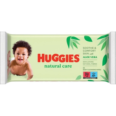 Huggies Бебешки мокри кърпички Huggies - Natural Care, 56 броя (5029053550152)