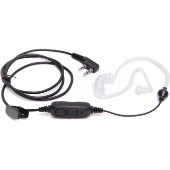 Image 1 of Baofeng Слушалки с микрофон PTT за Baofeng BF-888S, UV-5R, UV-5RE, UV-6R, Kenwoods, Wouxun, Puxing, Прозрачен накрайник (PTTBlackNew)