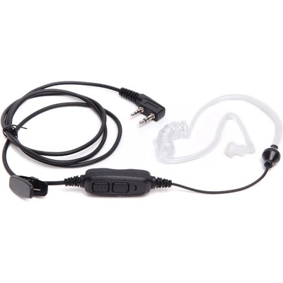 Baofeng Слушалки с микрофон PTT за Baofeng BF-888S, UV-5R, UV-5RE, UV-6R, Kenwoods, Wouxun, Puxing, Прозрачен накрайник (PTTBlackNew)