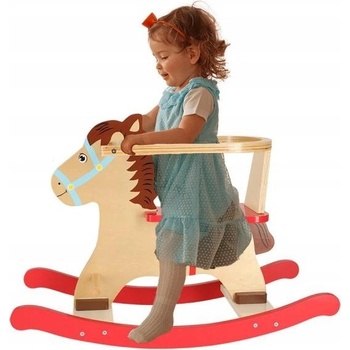 IKO Drevený hojdací koník s operadlom