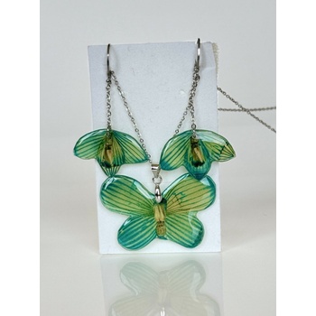 Meganflo Пеперуда в синьо - дълги обеци