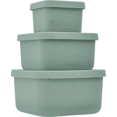 Kikkaboo Сет кутии за храна 3 бр Platinum Silicone Sage (31302050009)