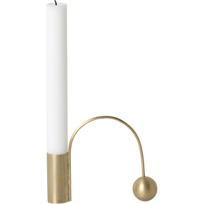 ferm LIVING Kovový svietnik Brass Balance Candle Holder