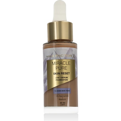 MAX Factor Miracle Pure Skin Reset 2in1 Serum Foundation Фон дьо тен за жени 30 ml нюанс 40-60 Light
