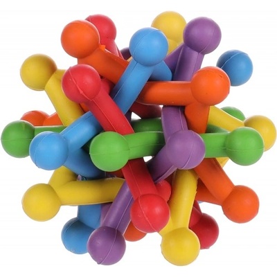 Flamingo Toy Spaco Atom Mix - гумена играчка за кучета - атом 9, 5 см - 1 брой, Белгия - 503982