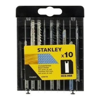 Stanley STA28020-XJ 10dílná sada pilových listů do dřeva uchycení U