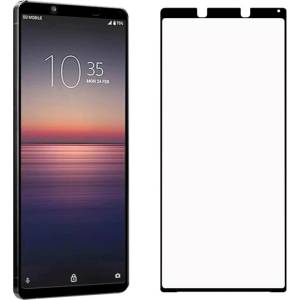  Удароустойчив стъклен протектор покриващ целия екран за Sony Xperia 1 II - цвят черен