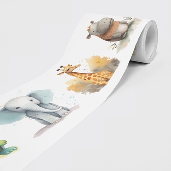 DIMEX ART s. r. o Влиесова самолепяща бордура животни 15 см x 5 м