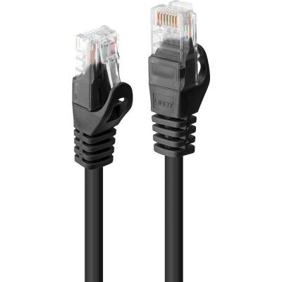 Lindy Пач кабел LINDY 48191, U/UTP, Cat. 6, 0.5m, черен (48191)