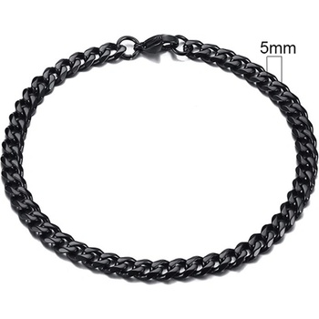 Daniel Dawson Ocelový náramek Daniel Black řetízek chirurgická ocel NR2058/21 Černá