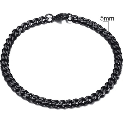 Daniel Dawson Ocelový náramek Daniel Black řetízek chirurgická ocel NR2058/21 Černá