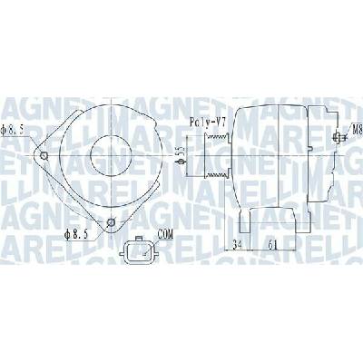 Alternátor MAGNETI MARELLI 063732054010