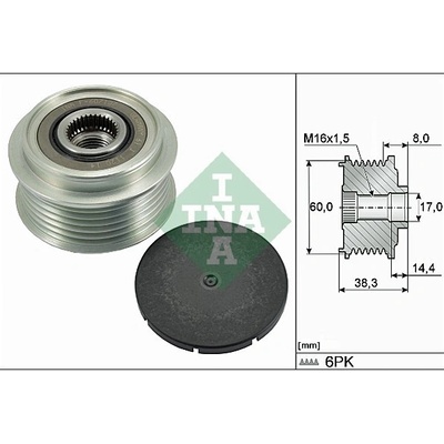 Voľnobeżka alternátora Schaeffler INA 535 0289 10