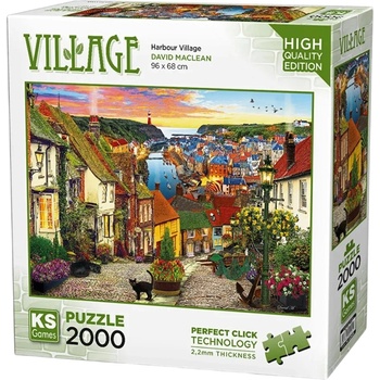 KS Games Пъзел KS Games от 2000 части - Пристанищно село (22525)