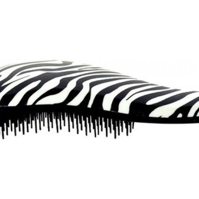 Detangler Zebra White rozčesávacia kefa na vlasy s rukoväťou