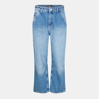 Kangol Дънки Kangol Women's Patch Baggy Wide Leg Jeans - Blue