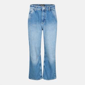 Kangol Дънки Kangol Women's Patch Baggy Wide Leg Jeans - Blue