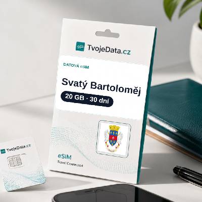 eSIM Svatý Bartoloměj 20 GB / 29 dní
