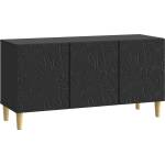 vidaXL ТВ шкаф 99 x 34, 5 x 50 см Черно Инженерна дървесина (895176)