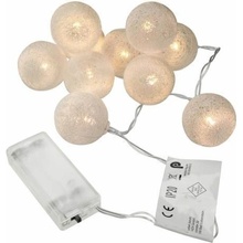 NEXOS LED dekorácia háčkovaná guľa 10 LED teplá biela