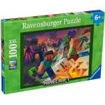 Ravensburger Пъзел Ravensburger от 100 XXL части - Чудовища от Майнкрафт (13333) - baby