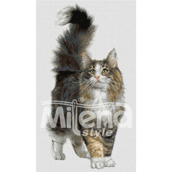 Milena Style Норвежка горска котка - гоблен със схема конци dmc 1: 1